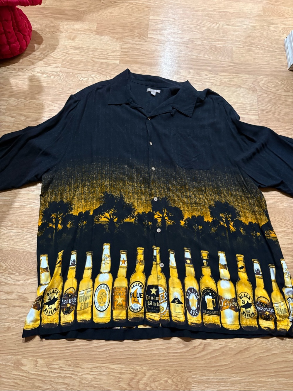 George 3XL Short Sleeve Shirt Beer Vacation Hawaiian Resort Casual Button up